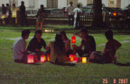 Photo of a group of youngsters with lanterns