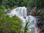 Top part of Penang waterfall in Botanical Garden